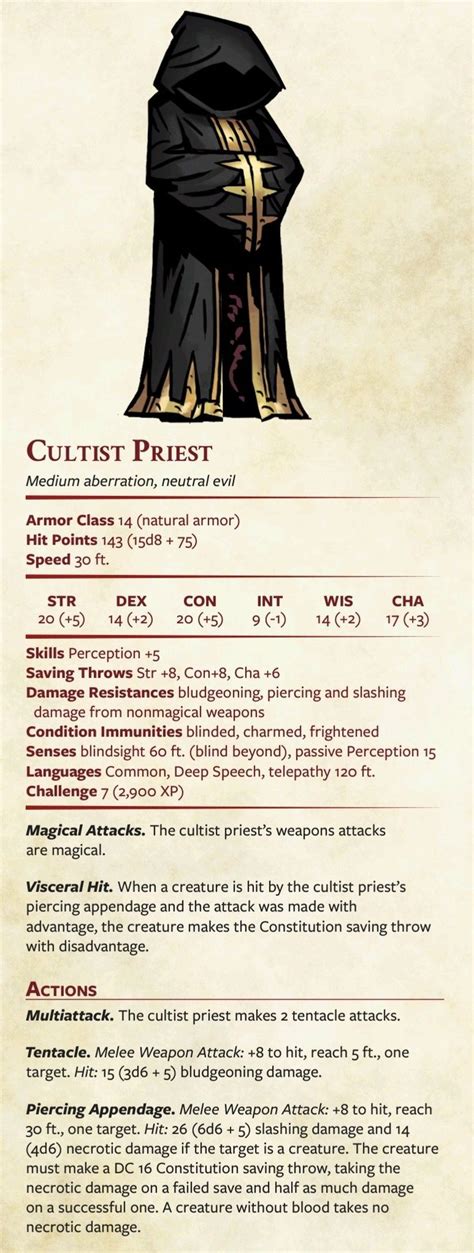 priest 5e stat block